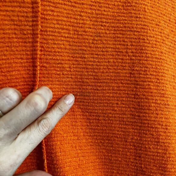 Zara Wool Blend Cocoon Coat Orange Small - Picture 8 of 11